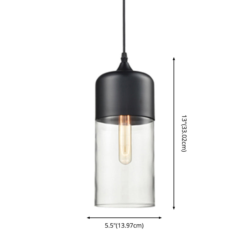 1 Light Pendant Light Fixture Industrial Glass Hanging Pendant Lights for Restaurant