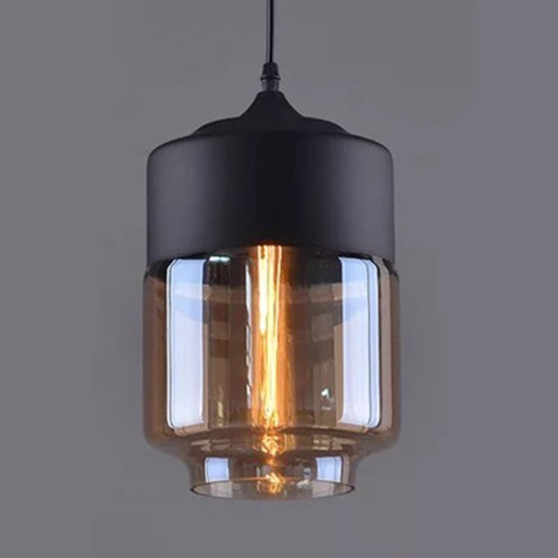 1 Light Pendant Light Fixture Industrial Glass Hanging Pendant Lights for Restaurant
