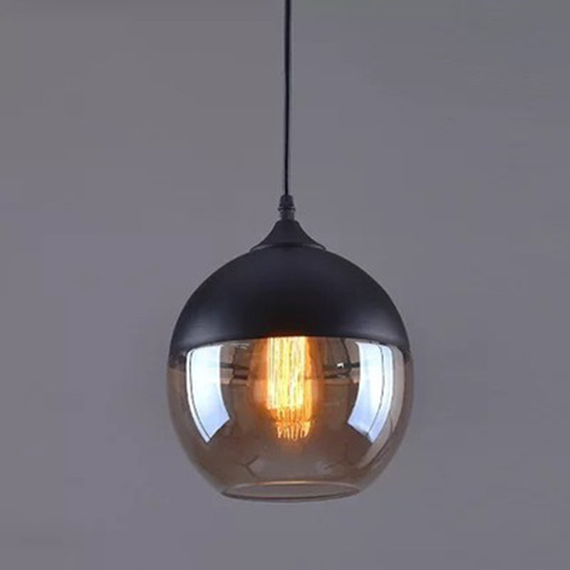 1 Light Pendant Light Fixture Industrial Glass Hanging Pendant Lights for Restaurant