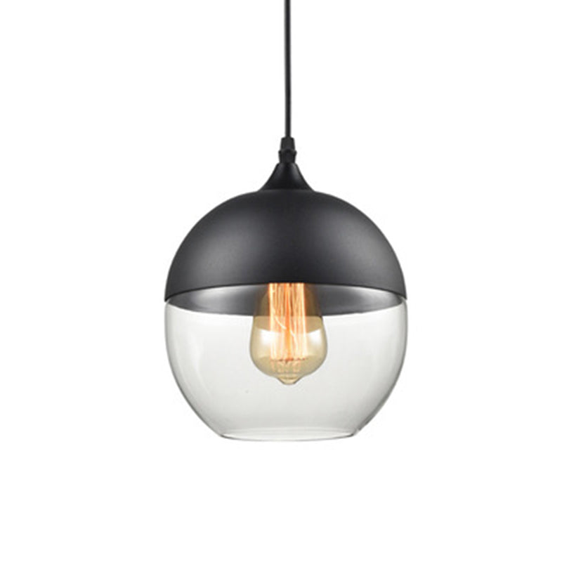 1 Light Pendant Light Fixture Industrial Glass Hanging Pendant Lights for Restaurant