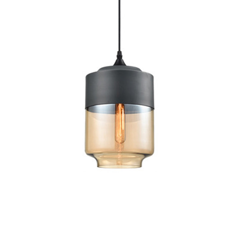 1 Light Pendant Light Fixture Industrial Glass Hanging Pendant Lights for Restaurant