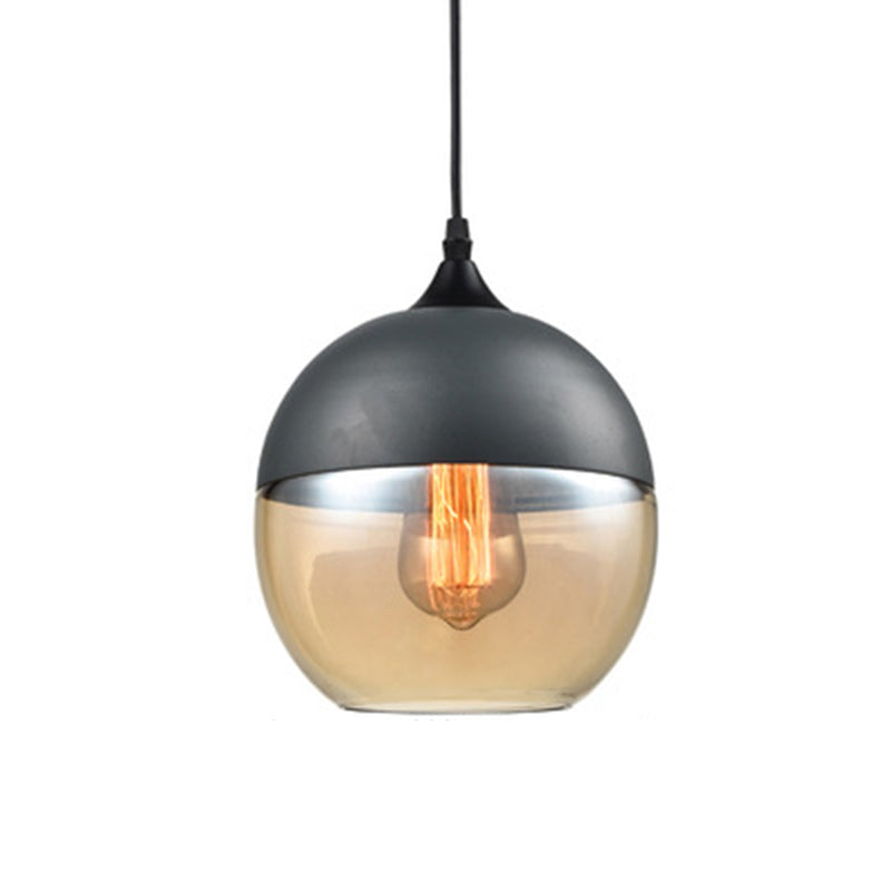 1 Light Pendant Light Fixture Industrial Glass Hanging Pendant Lights for Restaurant