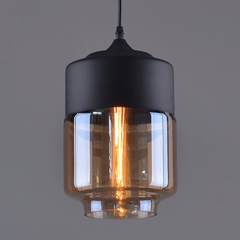 1 Light Pendant Light Fixture Industrial Glass Hanging Pendant Lights for Restaurant
