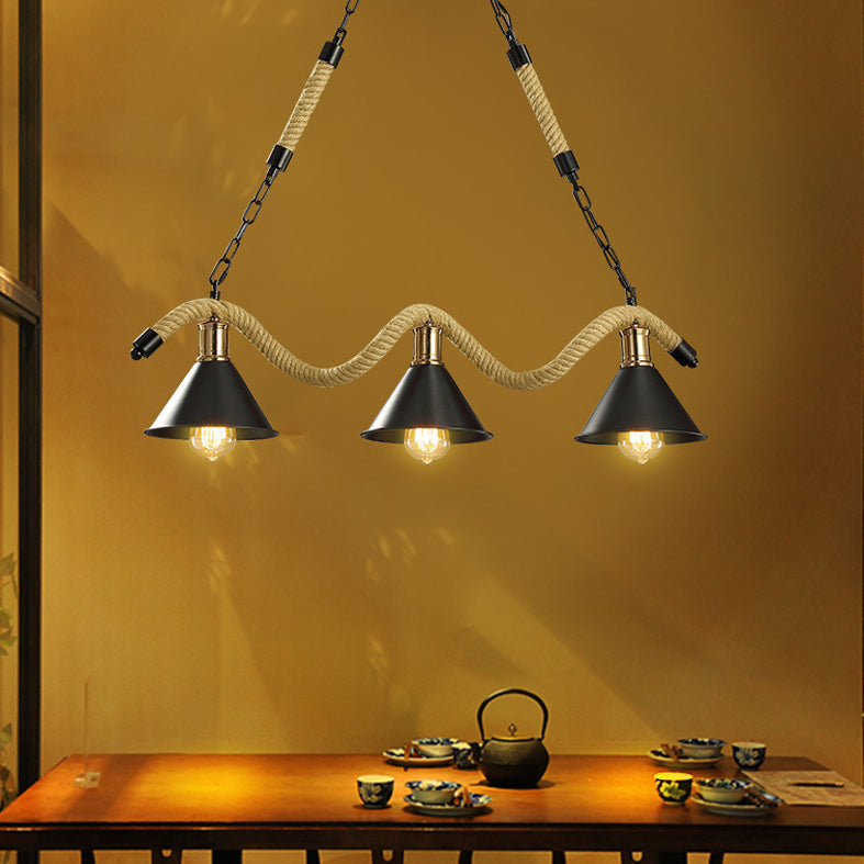 Affermati a sospensione regolabile Isola lampadario Afide di illuminazione in metallo industriale