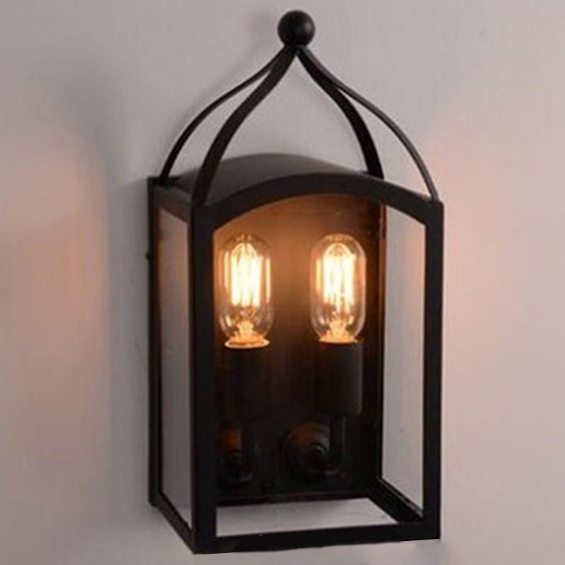1 Light Wall Mounted Light Fixture Industrial Glass Wall Lights for Corridor