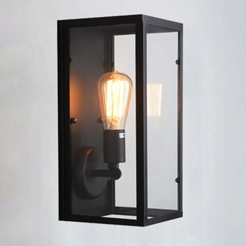 1 Light Wall Mounted Light Fixture Industrial Glass Wall Lights for Corridor