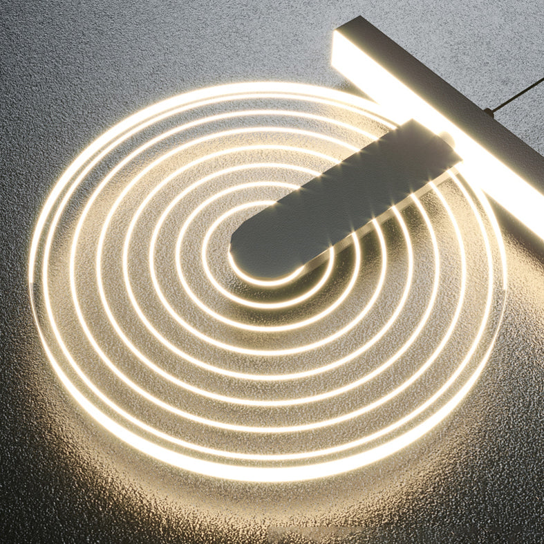 Impostazione dell'illuminazione del lampadario ombreggiato in metallo per la sala da pranzo