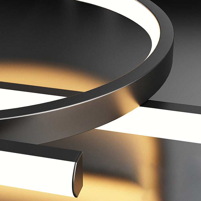 Isola ombreggiata minimalista Isola Light Metal Sala da pranzo LED Isola Penderant Light in Black