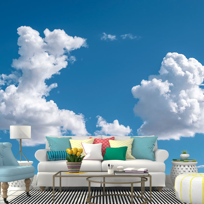 Modern Beautiful Scenery of Blue Sky Mural Wallpaper Stain-Proof Decorating Wall Art