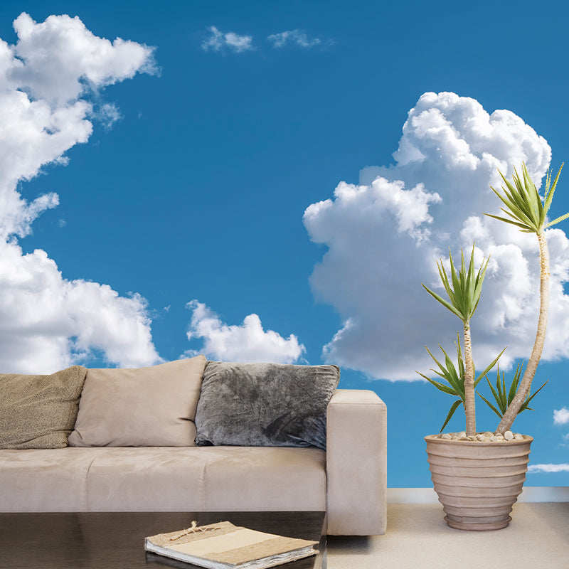 Modern Beautiful Scenery of Blue Sky Mural Wallpaper Stain-Proof Decorating Wall Art