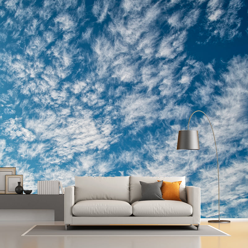 Modern Beautiful Scenery of Blue Sky Mural Wallpaper Stain-Proof Decorating Wall Art