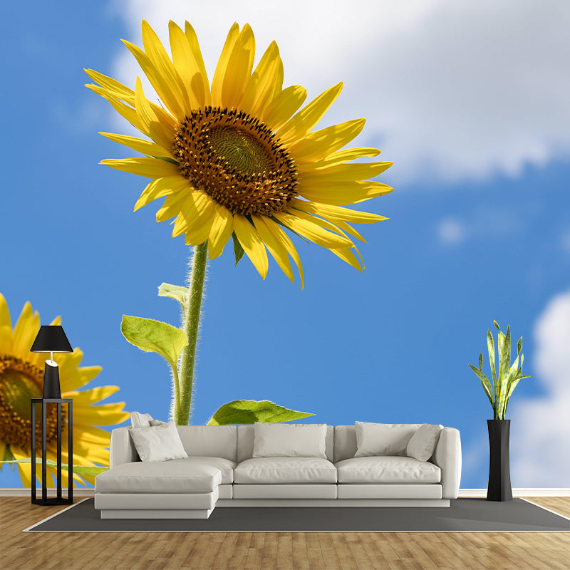 Sunflower Mural Contemporary Landscapes Scene Wall Decor for Decoration