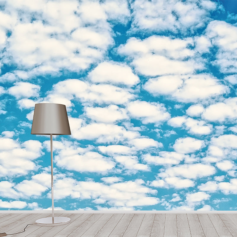 Minimalism Style Home Decor Blue Sky Mural Customized Wall Covering for Living Room