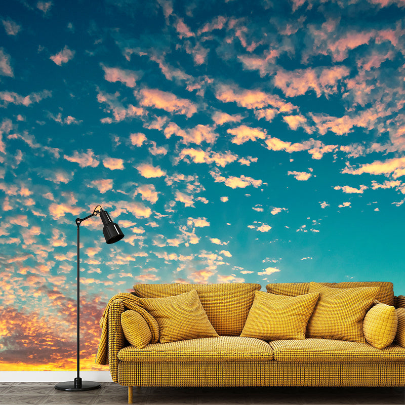 Minimalism Style Home Decor Blue Sky Mural Customized Wall Covering for Living Room