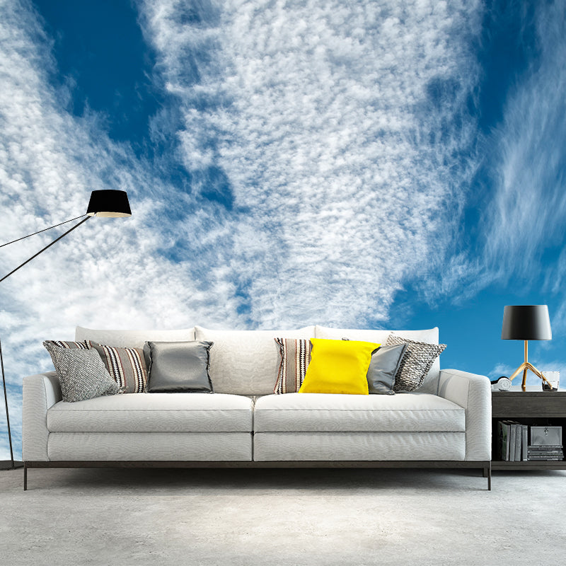 Minimalism Style Home Decor Blue Sky Mural Customized Wall Covering for Living Room