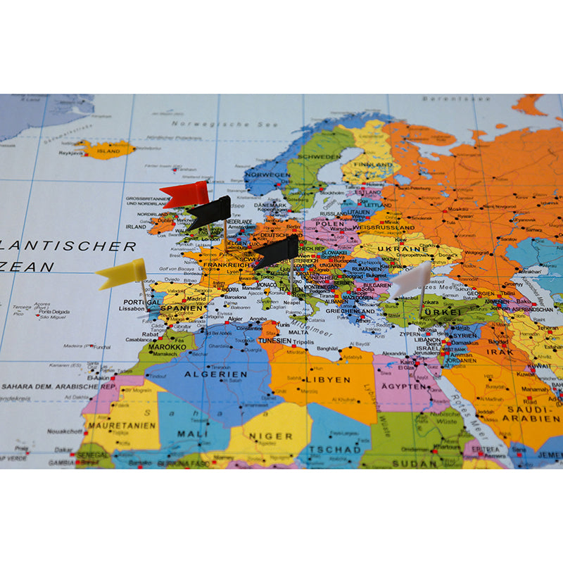 Minimalist Wall Mural Decal World Map Wall Covering for Meeting Room Home Decorative