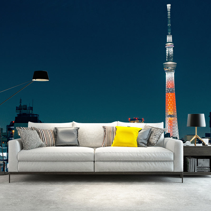 Simple City Landscape Wall Mural Personalized Size Available Home Decor Cafe Design Living Room