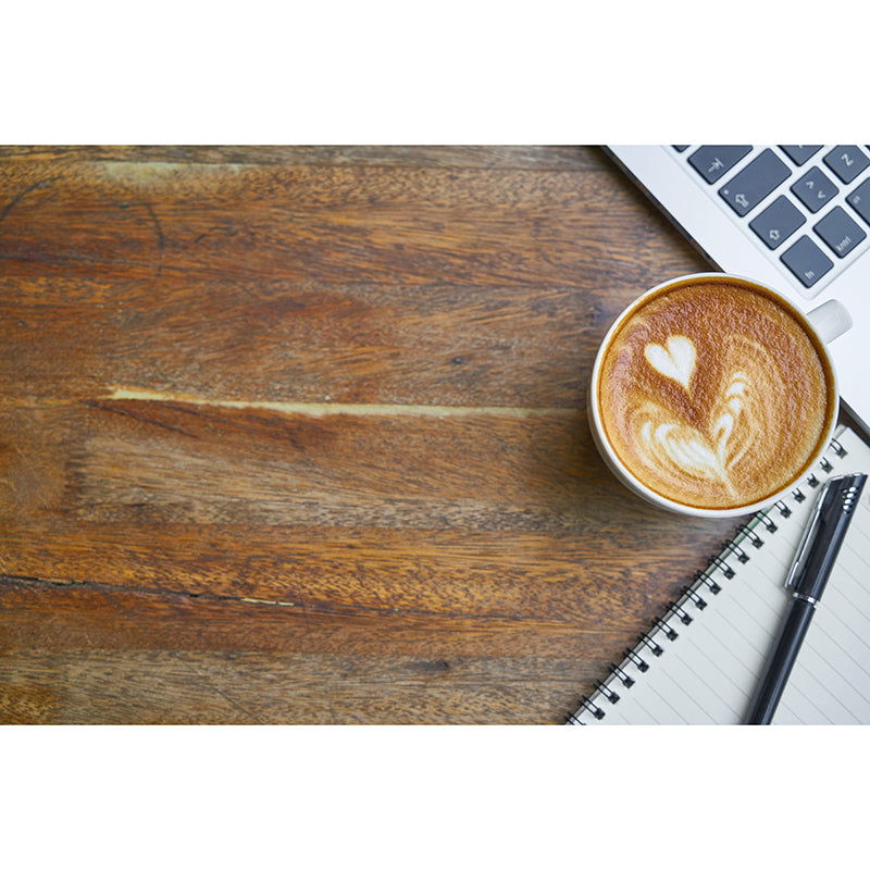 Commercial Use Photography Modern Mural Wallpaper with Coffee Graphic for Coffee Shop