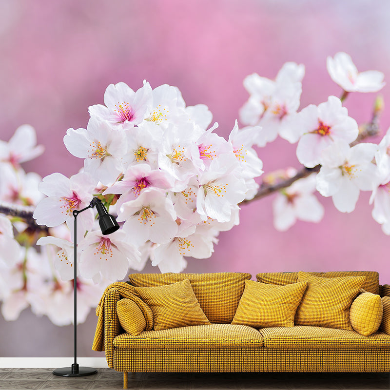 Home Decor Blossoming Flower Mural Wallpaper Customized Modern Wall Covering for Girls Room