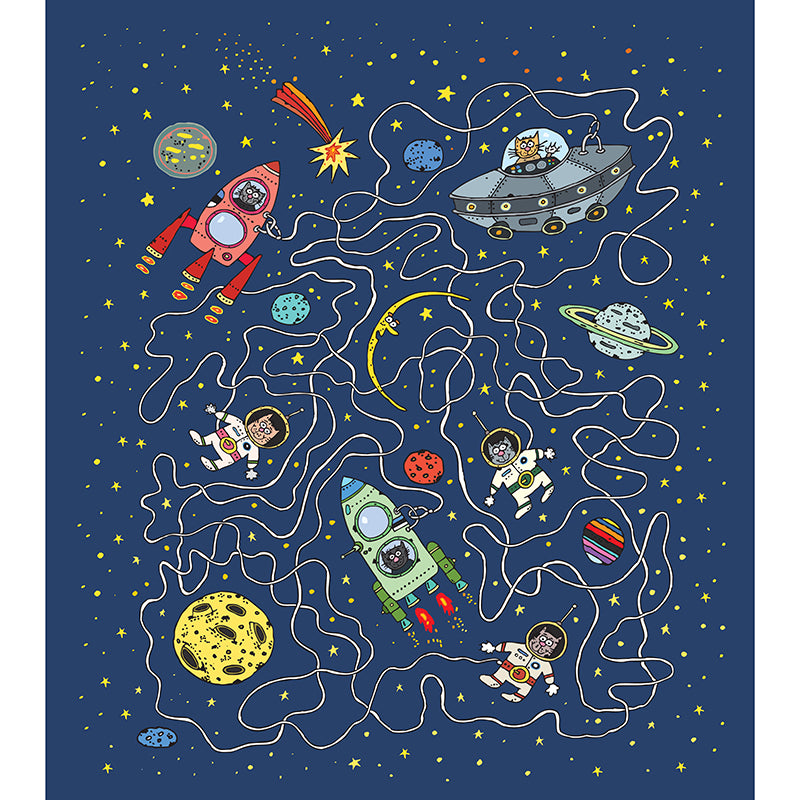 Planets Space Universe Wallpaper Mural Creative Outer Space Wall Covering for Kids Nursery Bedroom