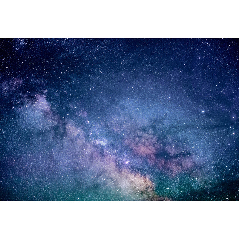 Dark Color Beautiful Scenery of The Starry Night Large Wall Mural Stain Resistant Wallpaper