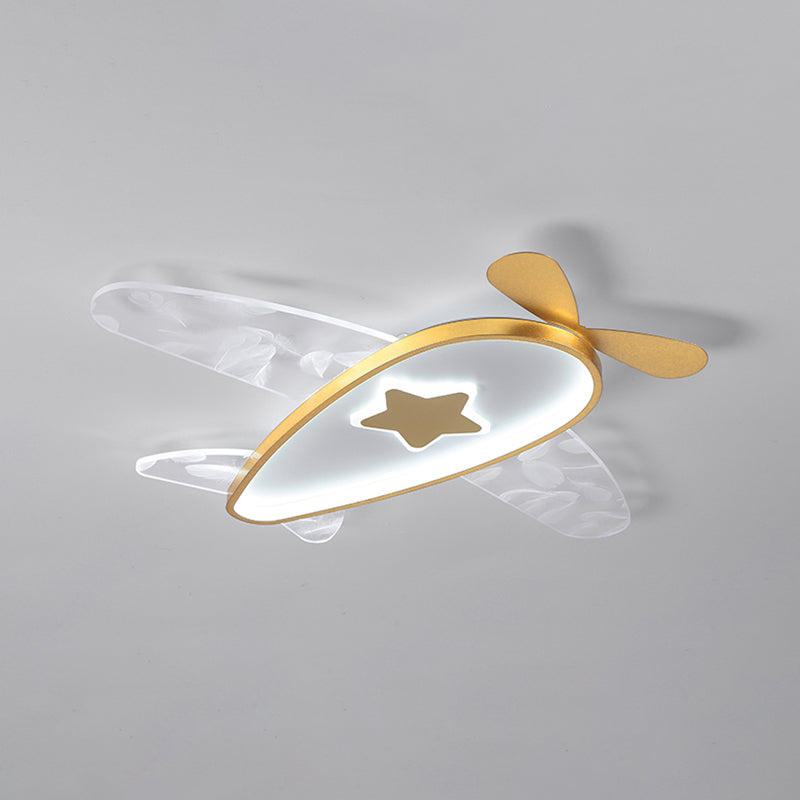 Plafonnier LED moderne et à la mode pour avion en fer forgé avec abat-jour en acrylique