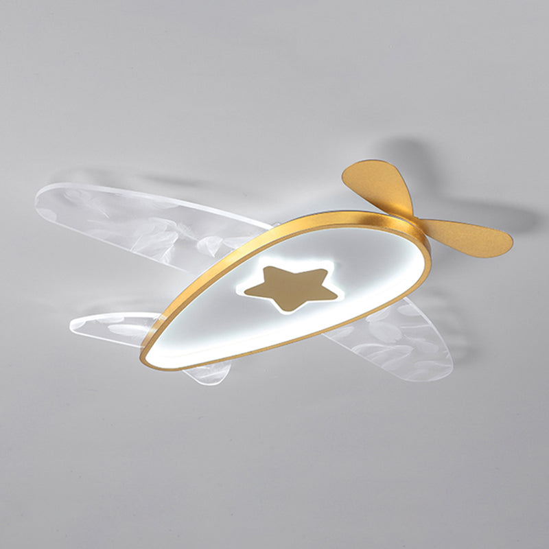 Plafonnier LED moderne et à la mode pour avion en fer forgé avec abat-jour en acrylique