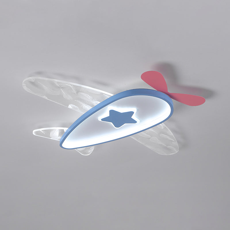 Plafonnier LED moderne et à la mode pour avion en fer forgé avec abat-jour en acrylique