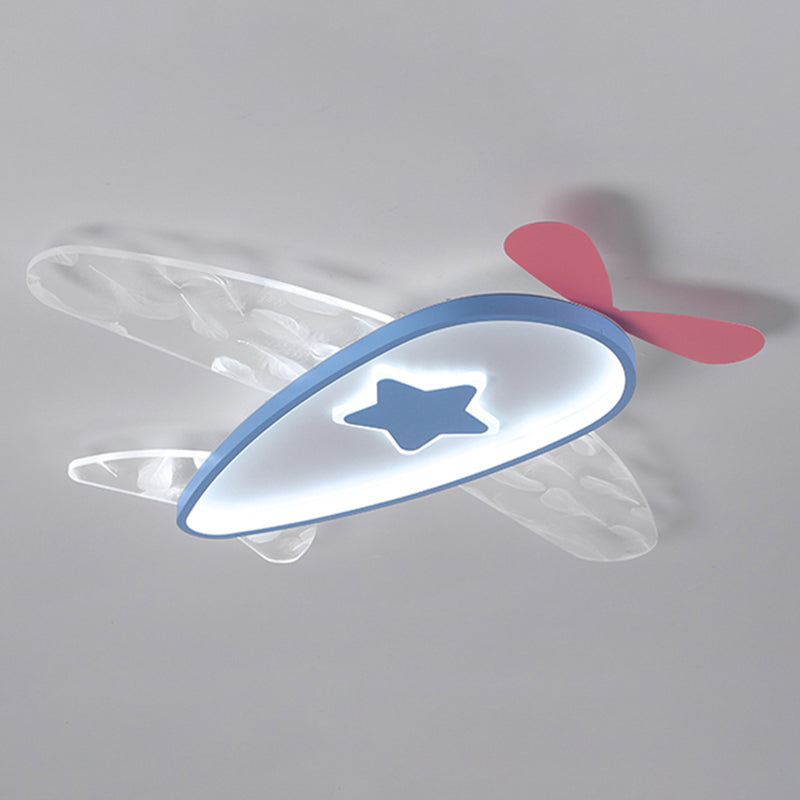 Plafonnier LED moderne et à la mode pour avion en fer forgé avec abat-jour en acrylique