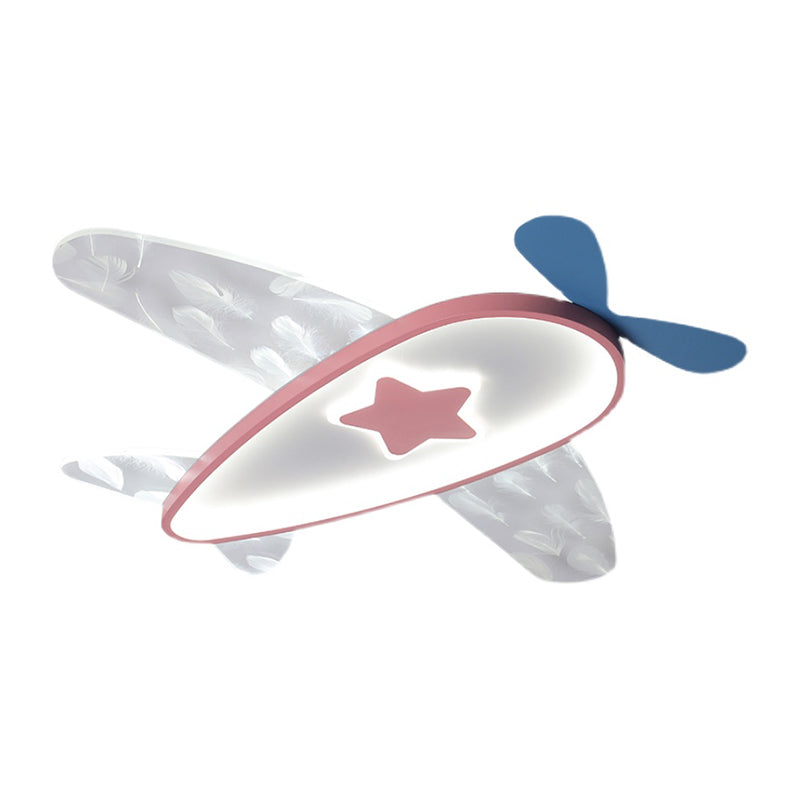 Plafonnier LED moderne et à la mode pour avion en fer forgé avec abat-jour en acrylique