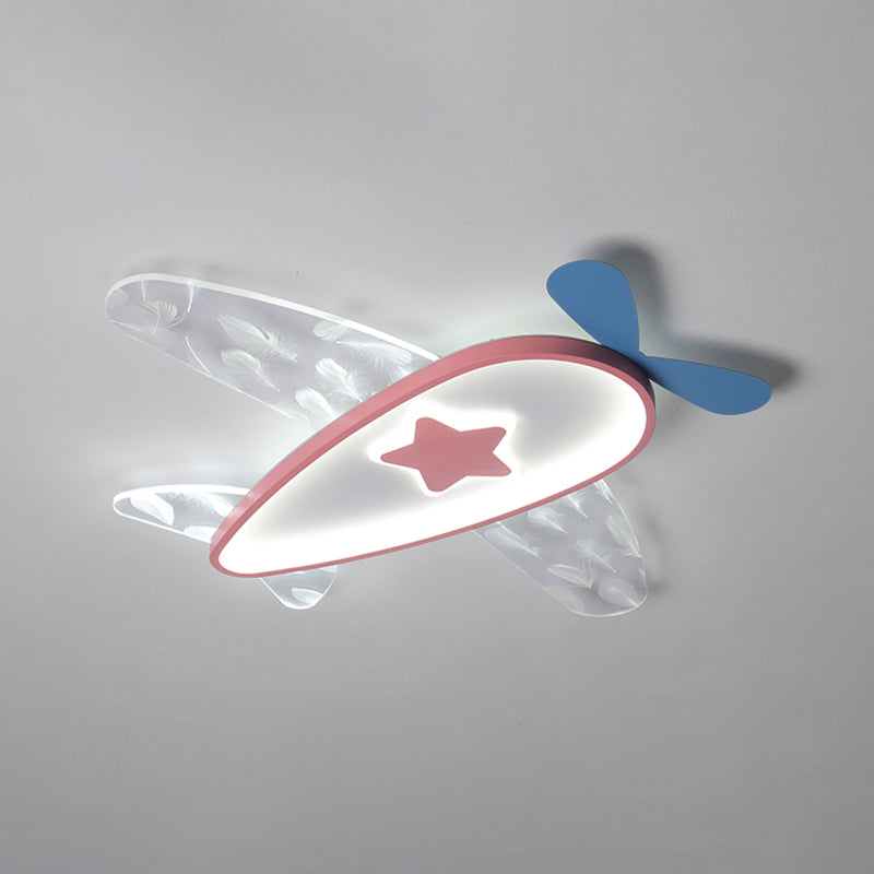 Plafonnier LED moderne et à la mode pour avion en fer forgé avec abat-jour en acrylique
