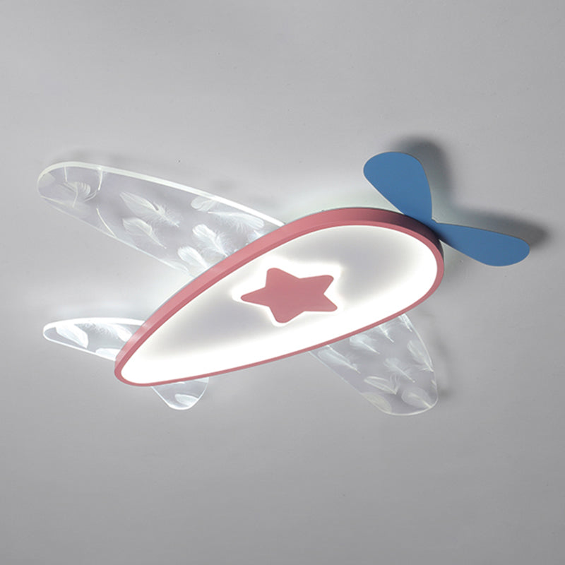 Plafonnier LED moderne et à la mode pour avion en fer forgé avec abat-jour en acrylique