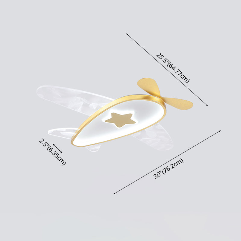 Plafonnier LED moderne et à la mode pour avion en fer forgé avec abat-jour en acrylique