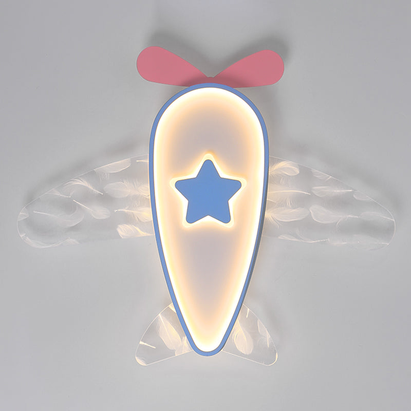 Plafonnier LED moderne et à la mode pour avion en fer forgé avec abat-jour en acrylique