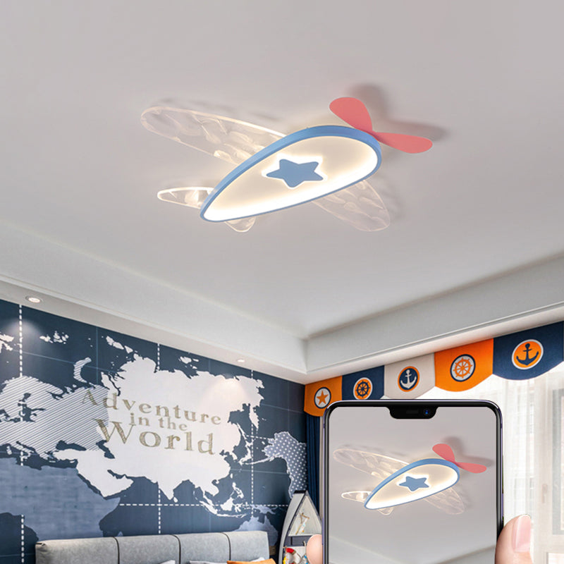 Plafonnier LED moderne et à la mode pour avion en fer forgé avec abat-jour en acrylique