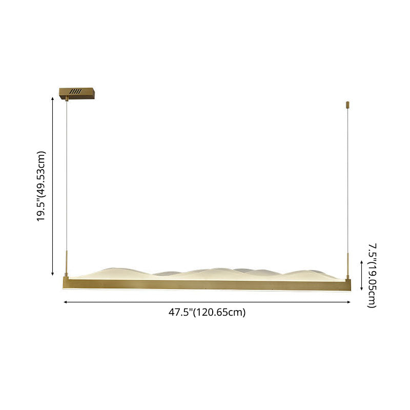 Luci a sospensione contemporanea per l'illuminazione dell'isola lineare dell'isola della cucina in legno