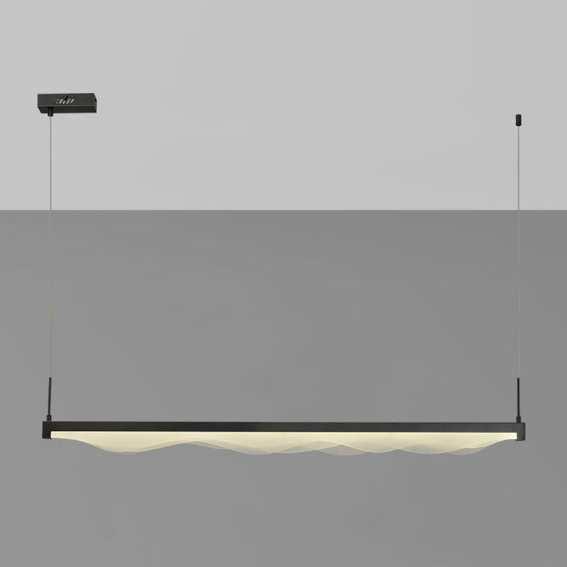 Luci a sospensione contemporanea per l'illuminazione dell'isola lineare dell'isola della cucina in legno