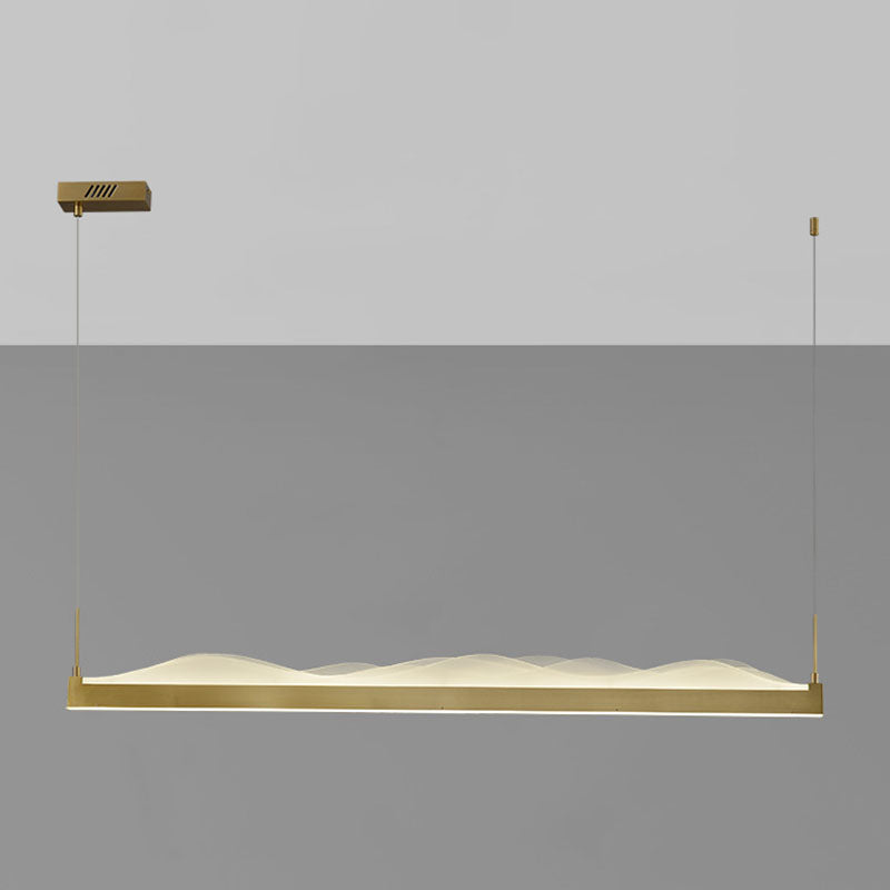 Luci a sospensione contemporanea per l'illuminazione dell'isola lineare dell'isola della cucina in legno