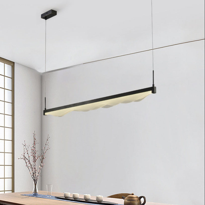 Luci a sospensione contemporanea per l'illuminazione dell'isola lineare dell'isola della cucina in legno