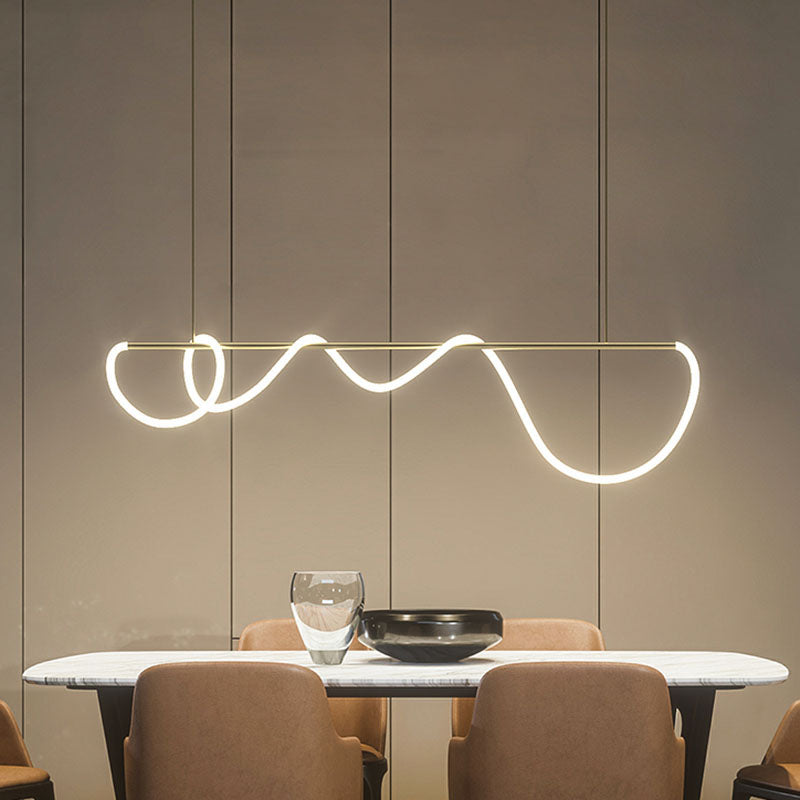 Contemporary Pendant Lights for Kitchen Island Linear Island Lighting in Gold