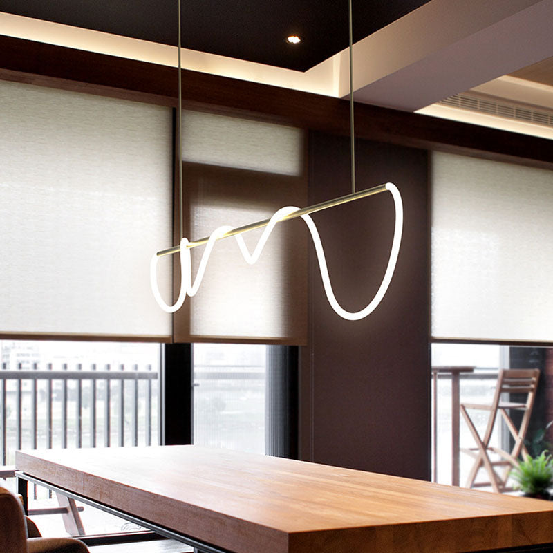 Contemporary Pendant Lights for Kitchen Island Linear Island Lighting in Gold