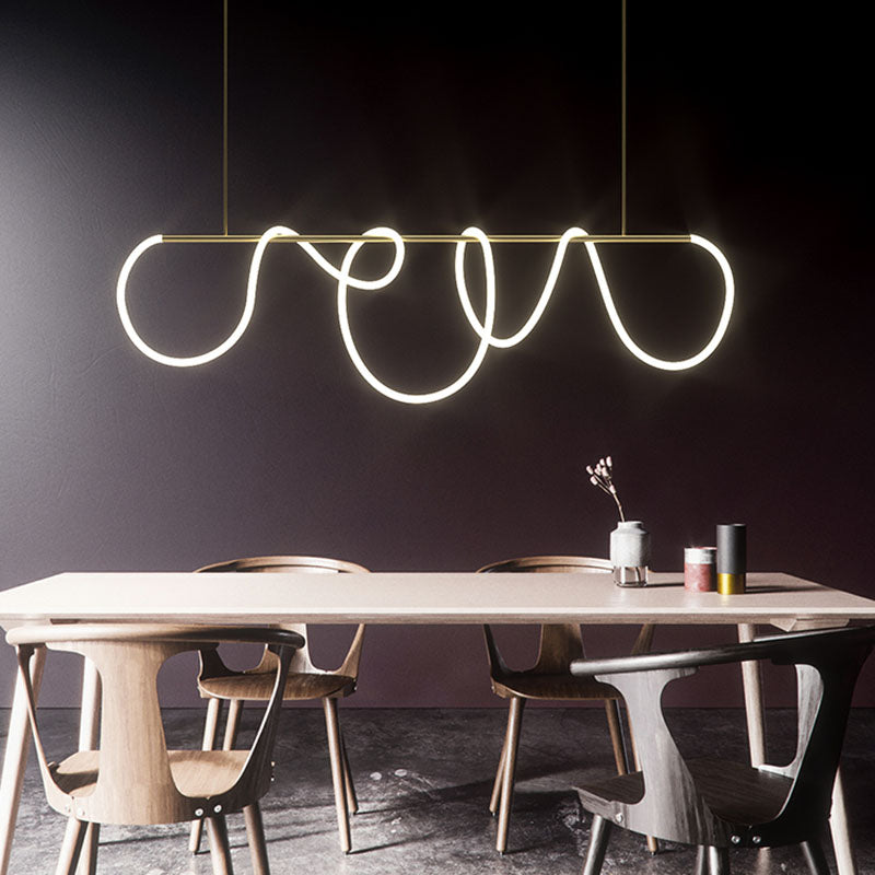 Contemporary Pendant Lights for Kitchen Island Linear Island Lighting in Gold