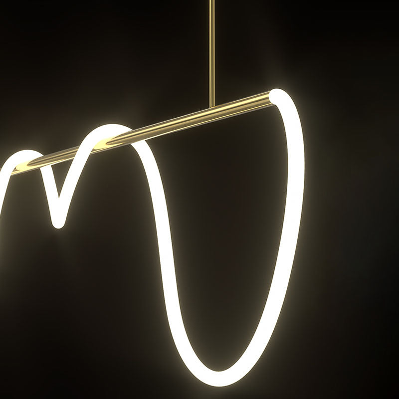 Contemporary Pendant Lights for Kitchen Island Linear Island Lighting in Gold