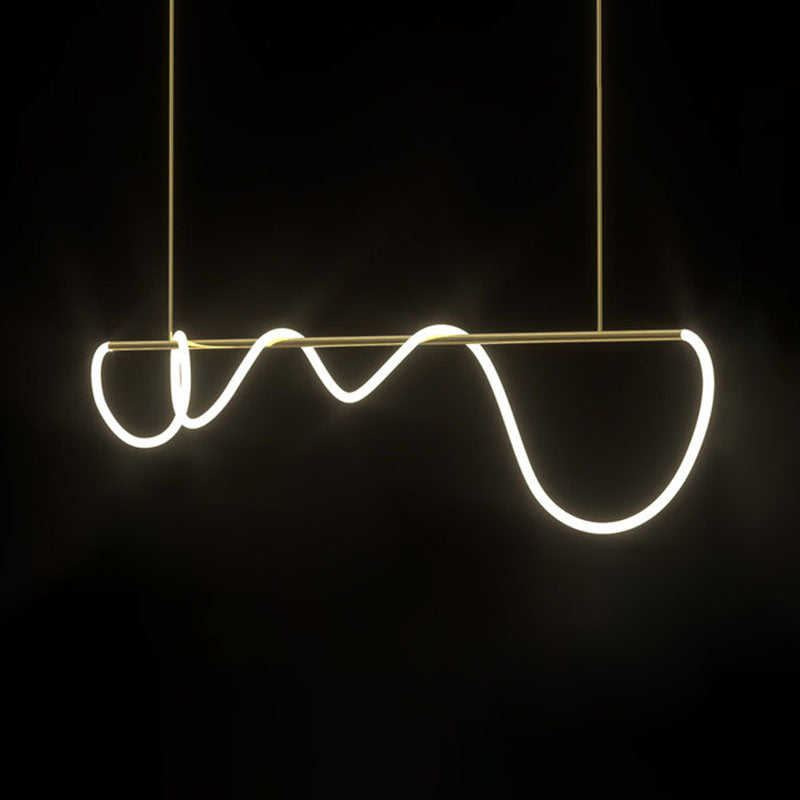 Contemporary Pendant Lights for Kitchen Island Linear Island Lighting in Gold