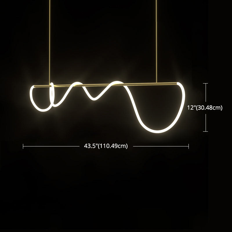 Contemporary Pendant Lights for Kitchen Island Linear Island Lighting in Gold