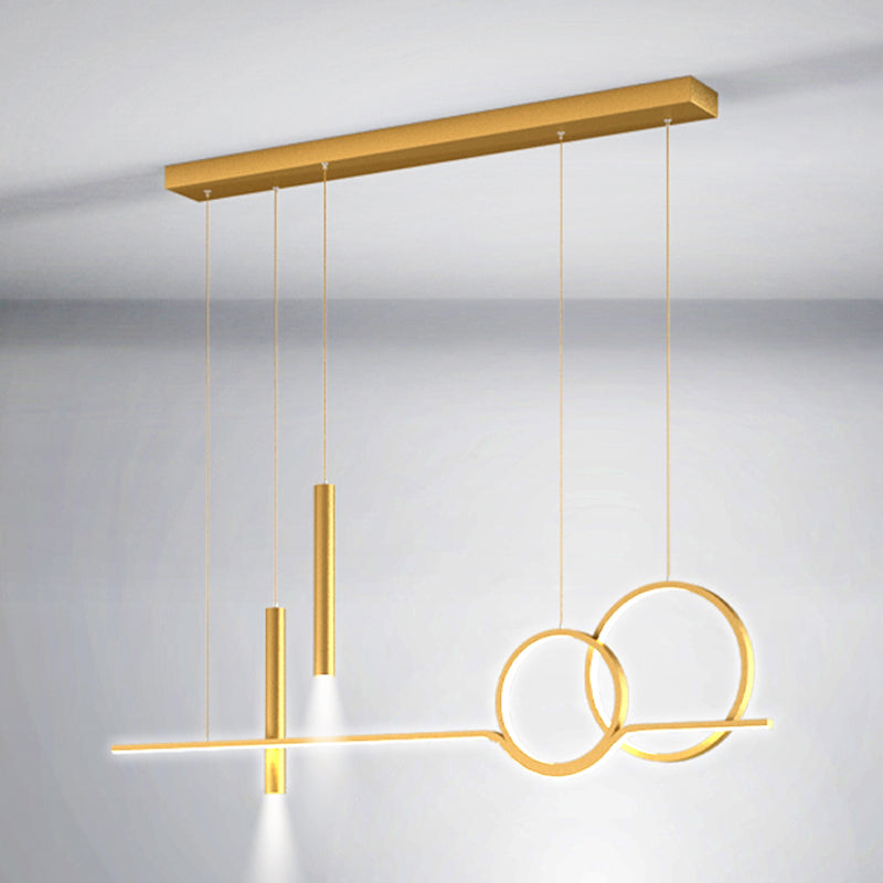 Moderna lampada appesa a sospensione a pendente a led lineare creativa con ombra acrilica