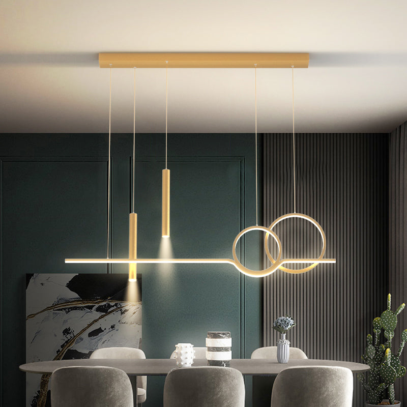 Moderna lampada appesa a sospensione a pendente a led lineare creativa con ombra acrilica