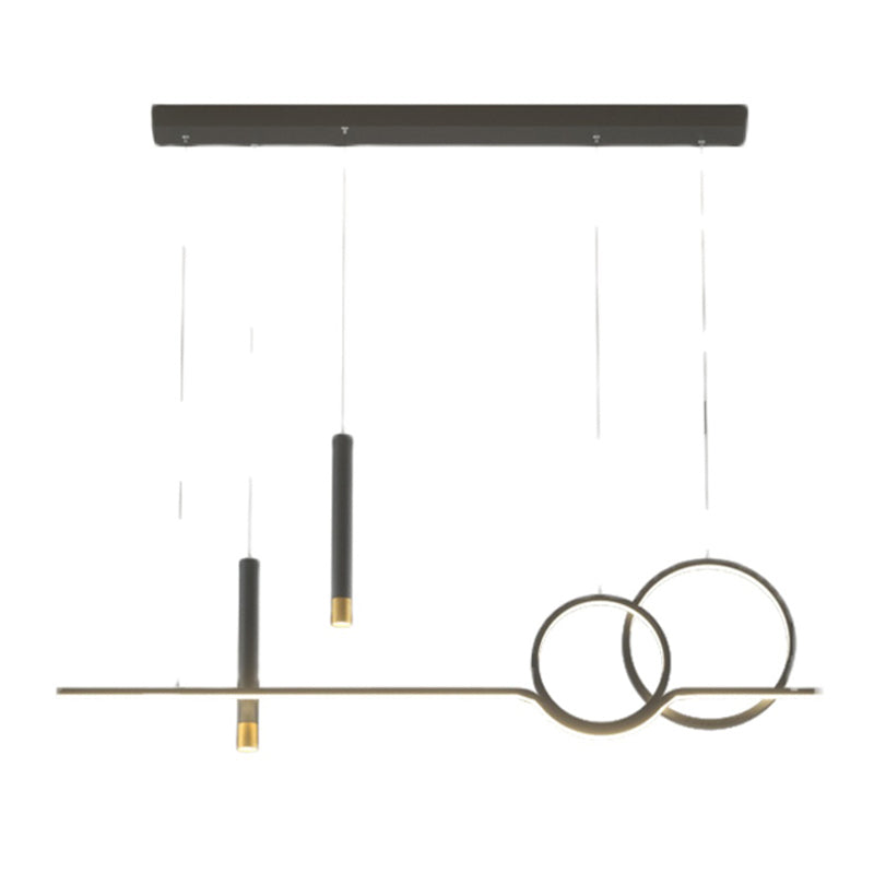 Moderna lampada appesa a sospensione a pendente a led lineare creativa con ombra acrilica