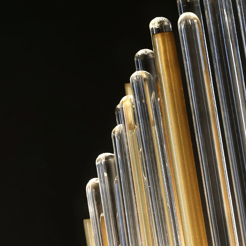 Curved Wave Wall Mounted Lamp Modern Style Fluted Crystal 2-Lights Sconce Lights in Black and Brass