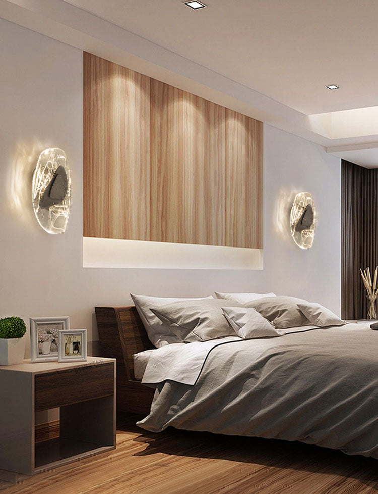 Accensione a parete ovale in stile moderno Crystal Crystal 1 Lipce Light Freepures in oro e nero